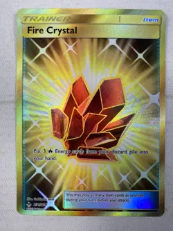 Fire Crystal 231/214 SM - Unbroken Bonds Gold Secret Rare Holo Pokemon TCG NM - Image 1