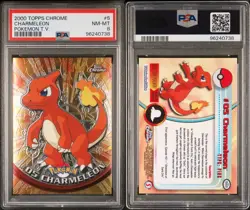 PSA 8 Charmeleon • Topps Chrome Pokemon TV 2000 - Image 1