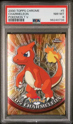 PSA 8 Charmeleon • Topps Chrome Pokemon TV 2000 - Image 3