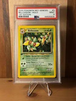 2000 POKEMON NEO GENESIS 1ST ED #3 BELLOSSOM-HOLO PSA 9 - Image 2