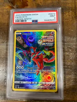 Pokemon 2023 Crown Zenith Full Art DEOXYS #GG12 PSA 9 Mint RARE 3 - Image 1