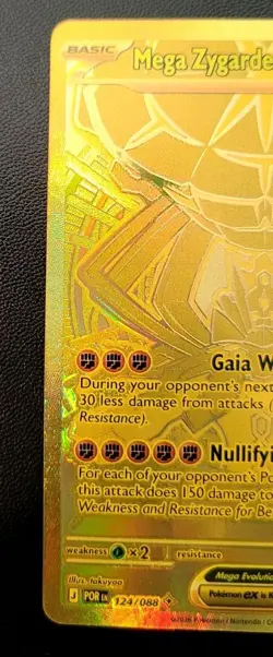 Pokemon Perfect Order Mega Zygarde EX Gold Mega Hyper Rare 124/088 - Image 4