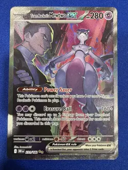Pokemon TCG Destined Rivals Team Rocket's Mewtwo ex 231/182 SIR Pack Fresh - Image 1