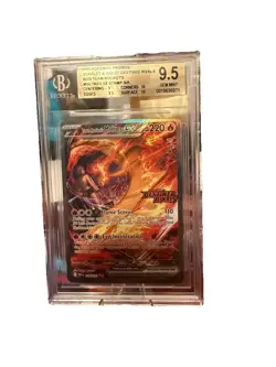 Pokemon Team Rocket's Moltres EX Destined Rivals Stamp Holo Beckett 9.5 - Image 1