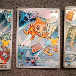 Pokemon First Partner Illustration Rare Turtwig Chimchar Piplup 30th Anniversary - Image 2