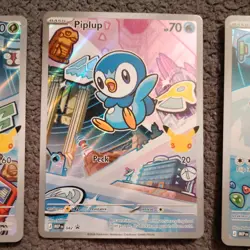 Pokemon First Partner Illustration Rare Turtwig Chimchar Piplup 30th Anniversary - Image 4