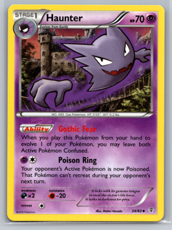 Haunter 34/83 Generations Regular Non Holo Uncommon Pokemon TCG English LP 001 - Image 1