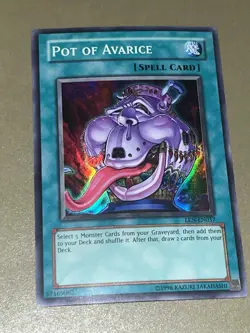 YU-GI-OH! Pot Of Avarice EEN-EN037 Unlimited Super Rare Yugioh Card LP - Image 2