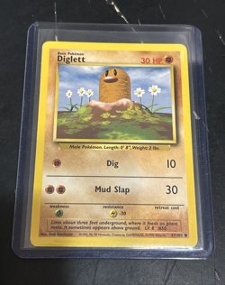 Pokemon Card - Diglett Base Set Fight Symbol Error 47/102 Common-mp - Image 1