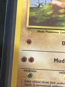 Pokemon Card - Diglett Base Set Fight Symbol Error 47/102 Common-mp - Image 2