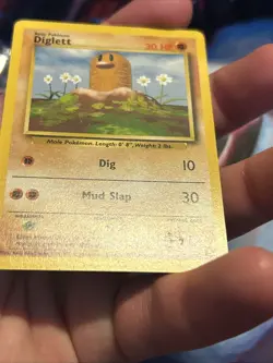 Pokemon Card - Diglett Base Set Fight Symbol Error 47/102 Common-mp - Image 5