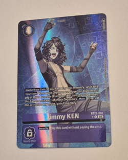 Digimon Card Game Jimmy Ken BT22-092 Alt Art 1 Star U Cyber Eden - Image 1