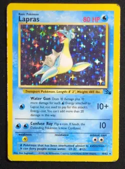 Lapras 10/62 Holo Fossil Pokemon Card - Image 1