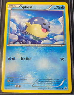 Spheal - 24/106 - Common Flashfire Pokemon Near Mint Basic Blue Trading Card - Image 1