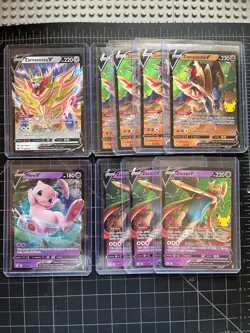 Pokemon V Lot 9 Cards - Mew, Zacian, Zamazenta - Image 1