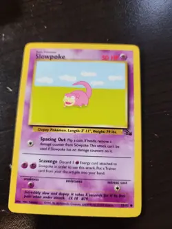 SLOWPOKE Fossil 55/62 Unlimited WOTC Pokemon Card Near Mint - Mint a5 - Image 1