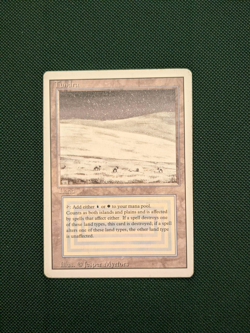 Tundra MTG MP Revised Dual Land Magic the Gathering Card - Image 1