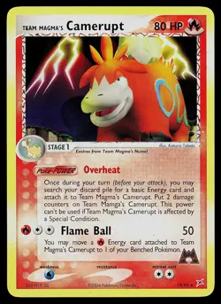 Pokemon Card - Team Magma's Camerupt Team Magma vs Aqua 19/95 Rare Reverse Holo - Image 1