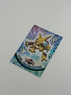 Pokemon Topps #65 Alakazam Holo Foil Card - Series 1 Blue Logo - Near Mint - Image 3