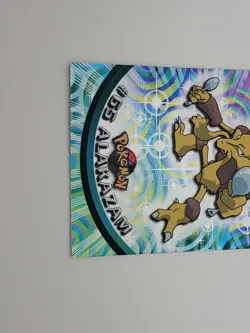 Pokemon Topps #65 Alakazam Holo Foil Card - Series 1 Blue Logo - Near Mint - Image 4