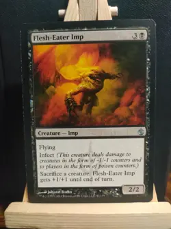 Flesh-Eater Imp - Mirrodin Besieged - Uncommon - NM to LP (see pics) MTG - Image 1