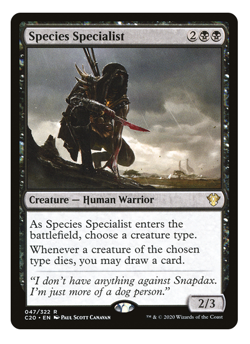 MTG - 1 x Species Specialist - Rare Human Warrior - Commander 2020 (C20) - M/NM - Image 1