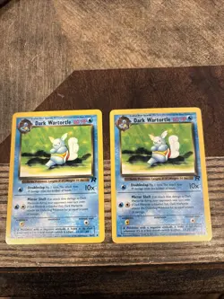 X2 Dark Wartortle 46/82 Team Rocket Regular Unlimited Pokemon Card - Image 1