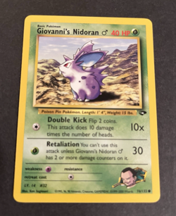 Pokemon - Giovanni's Nidoran 76/132 Common Gym Challenge Unlimited 2000 NM F/S - Image 1