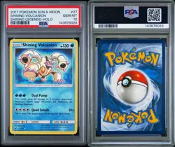 2017 POKEMON SUN & MOON SHINING LEGENDS #27 SHINING VOLCANION-HOLO PSA 10 - Image 3