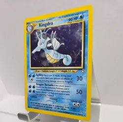 Vintage Pokemon TCG Kingdra 8/111 Neo Genesis Unlimited Holo Rare Holographic - Image 3