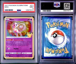 Mew 011/025 Holo Rare Celebrations PSA 9 Mint English Pokemon - Image 3