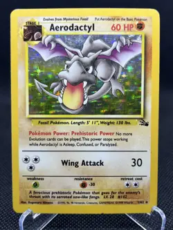 Aerodactyl - Pokemon Fossil 1/62 Holo Unlimited Rare (MP) - Image 1
