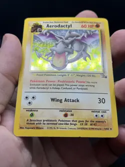 Aerodactyl - Pokemon Fossil 1/62 Holo Unlimited Rare (MP) - Image 5