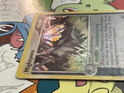 2003 POKEMON EX RUBY & SAPPHIRE MIGHTYENA 10/109 HOLO RARE MP - Image 3
