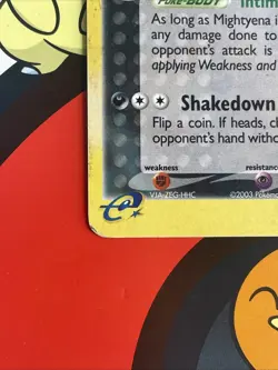 2003 POKEMON EX RUBY & SAPPHIRE MIGHTYENA 10/109 HOLO RARE MP - Image 5