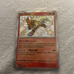 Pokemon TCG: Entei 112/091 Sv: Paldean Fates Holo - NM - Image 1