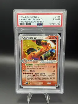 Pokemon TCG 2004 Charizard EX Holo Fire Red Leaf Green EX-MT PSA 6 - Image 1