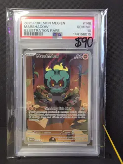 PSA 10 MARSHADOW 146/132 ILLUSTRATION RARE MEGA EVOLUTION POKEMON 😍 - Image 1