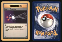 Energy Retrieval 81/102 Uncommon Base Set Unlimited Pokemon Lightly Played - Image 3