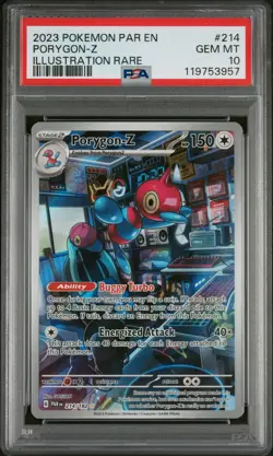 2023 POKEMON PAR EN-PARADOX RIFT ILLUSTRATION RARE #214 PORYGON-Z PSA 10 - Image 1