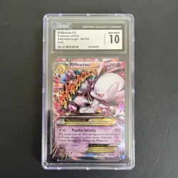 Pokemon M Mewtwo EX BREAKthrough 64/162 Ultra Rare Holo CGC 10 - Image 1