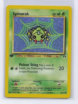Spinarak 64/75 Common Neo Discovery Pokemon 1st Edition Lightly Played - Image 1