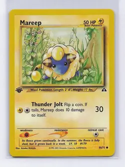 Mareep 58/75 Common Neo Discovery Pokemon 1st Edition Lightly Played - Image 1