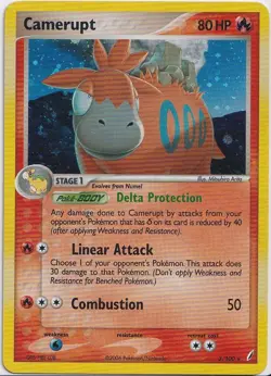 Camerupt 3/100 Holo Rare Crystal Guardians 2006 Pokemon NM - Image 1