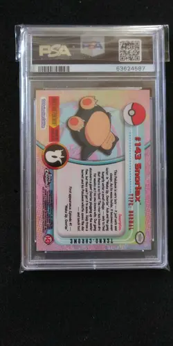 2000 TOPPS CHROME POKEMON #143 SNORLAX TEKNO PSA 9 MINT - Image 2