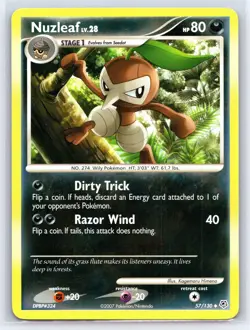 2007 Pokemon TCG - Diamond & Pearl - Nuzleaf Regular 57/130 - Image 1