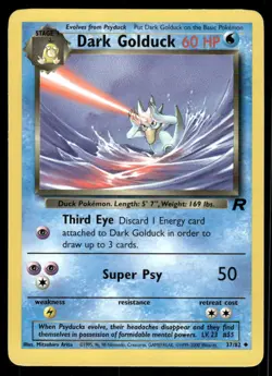 Pokemon Cards Dark Golduck 37/82 Team Rocket WOTC Uncommon NM - Image 1