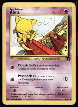 Pokemon Cards Abra 49/82 Team Rocket WOTC Common NM - Image 1