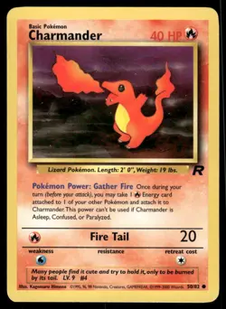 Pokemon Cards Charmander 50/82 Team Rocket WOTC Common NM - Image 1