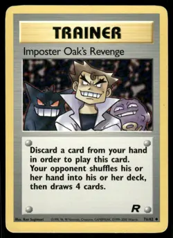 Pokemon Cards Imposter Oak's Revenge 76/82 Unlimited WOTC Team Rocket MP - Image 1